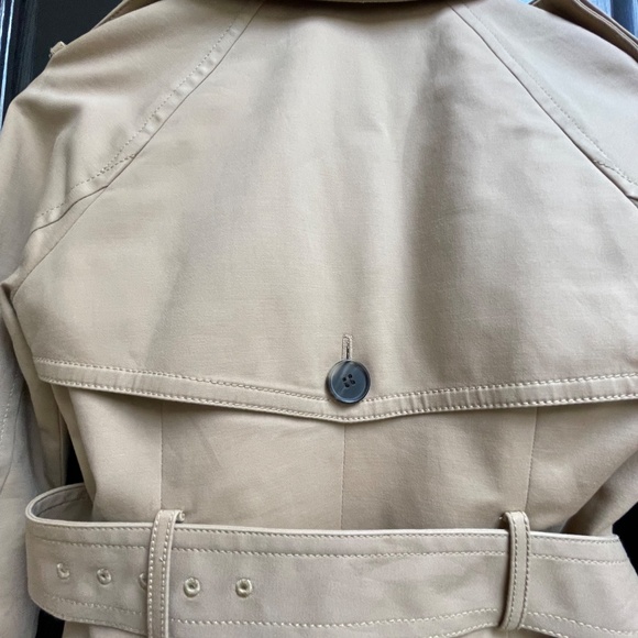 Club Monaco Camel Classic Trench Coat jacket XS - Picture 6 of 9